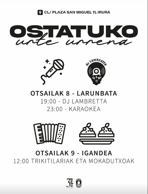 Irurako ostatuaren urteurrena