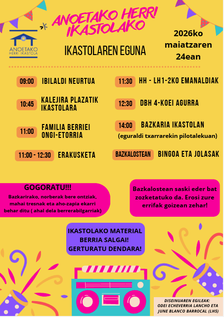 Anoetako ikastolaren eguna