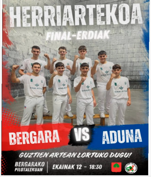 Herriarteko Pilota Txapelketako finalerdiratara iritsi da Aduna