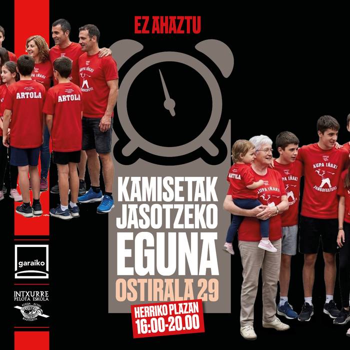 Iñaki Artolaren finalerako kamisetak ostiralean banatuko dira