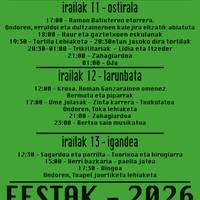 Ostiraletik igandera ospatuko dira Kalebeherako festak