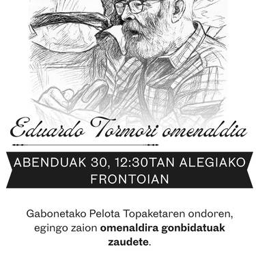 Eduardo Tormori omenaldia