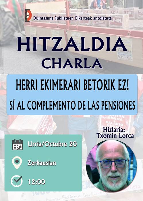 "Herri ekimenari betorik ez!" hitzaldia