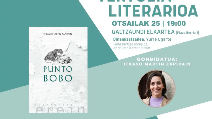 Itxaso Martin etorriko da Tertulia Literariora otsailean