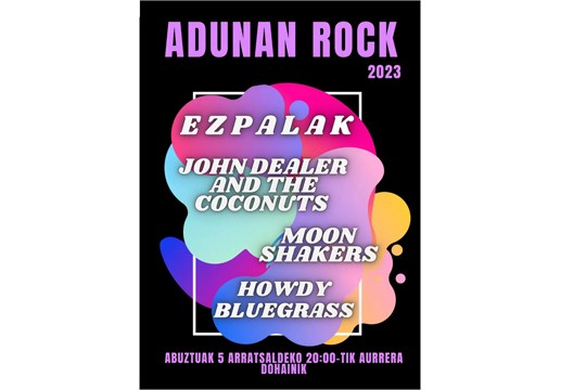 Rock jaialdia eta askoz gehiago asteburuan Adunan