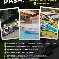 Egun pasa Olaberriako kartingera eta Beasaingo igerilekura