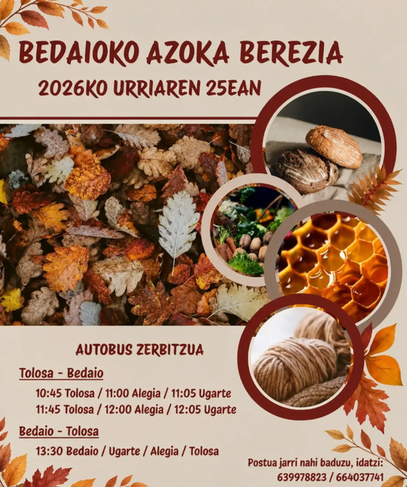 Bedaioko azoka berezira joateko autobus zerbitzua