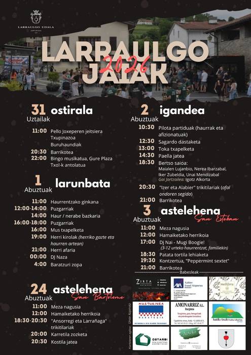 Larraulgo jaien egitaraua