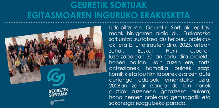 Geuretik Sortuak egitasmoaren inguruko erakusketa