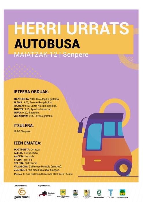 Herri Urrats jaialdirako autobusa