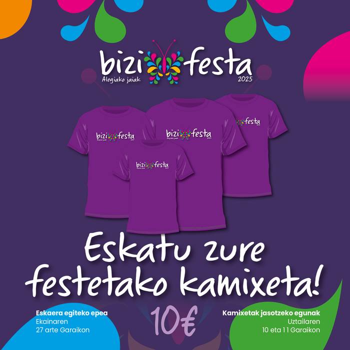 Festetako kamisetak ekainaren 27ra bitartean eskatu ahal izango dira Garaikon