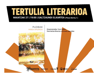 Miren Amurizaren ‘Pleibak’ liburua irakurgai, maiatzeko saioan