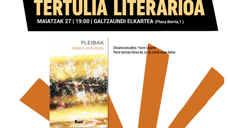 Miren Amurizaren ‘Pleibak’ liburua irakurgai, maiatzeko saioan