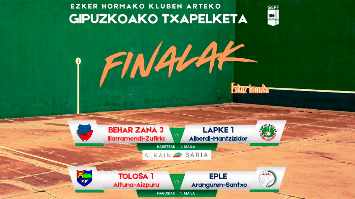 Gipuzkoako Ezker Hormako Kluben Arteko Txapelketaren finalen emankizuna