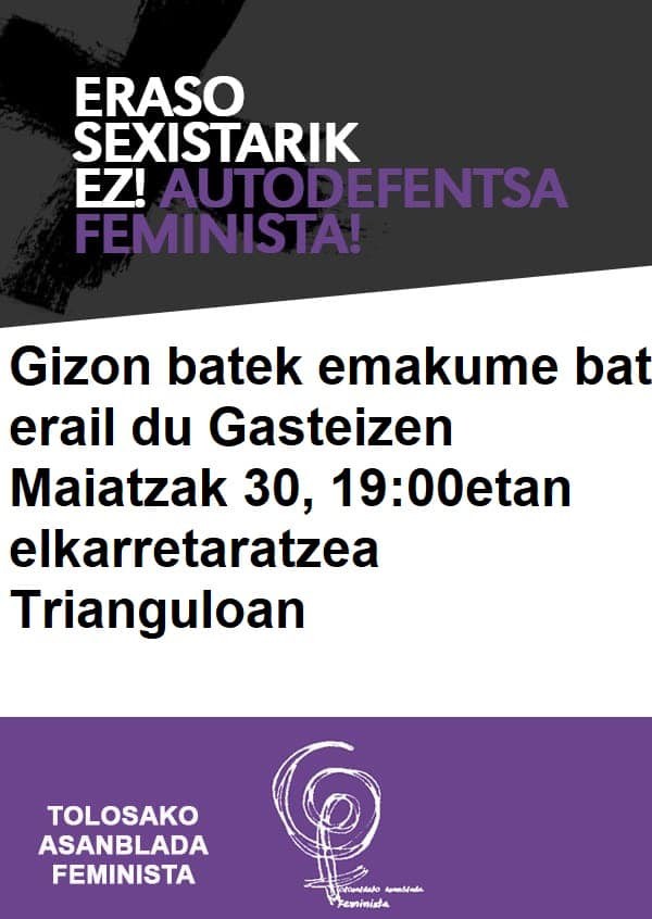 Gasteizen emakume bat erail dutela salatzeko elkarretaratzea