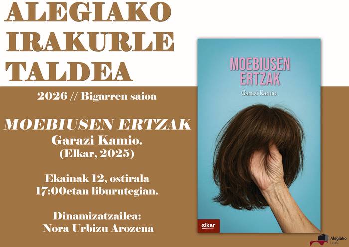 Irakurle taldeak Garazi Kamioren ‘Moebiusen ertzak’ liburua aztertuko du ekainaren 12an