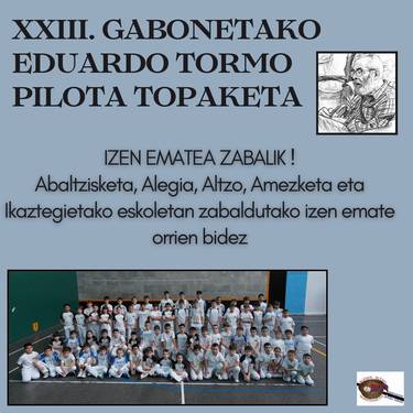 Gabonetako XXIII.  Eduardo Tormo Pilota Topaketa