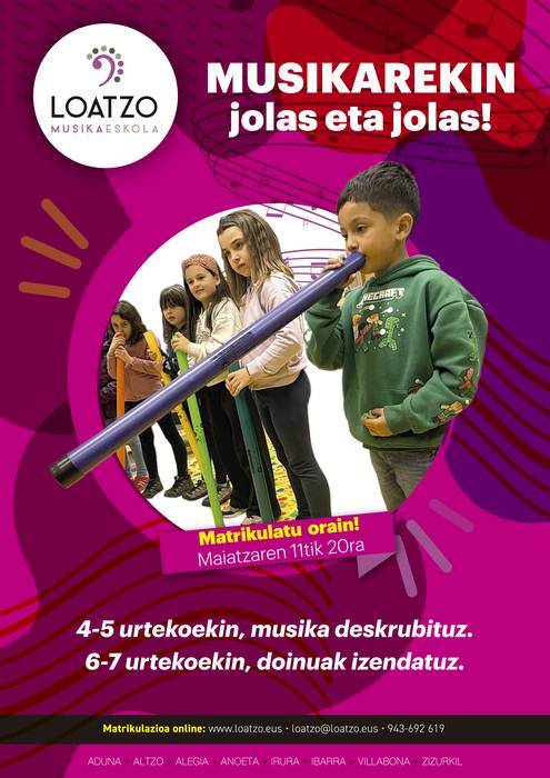Loatzo musika eskolak matrikula epea zabalik