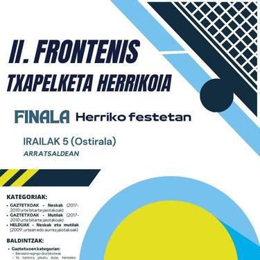 II. Frontenis txapelketa herrikoia