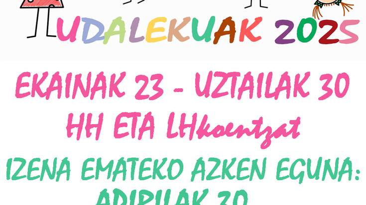Udako ludotekan izena emateko epea apirilaren 30ean itxiko da