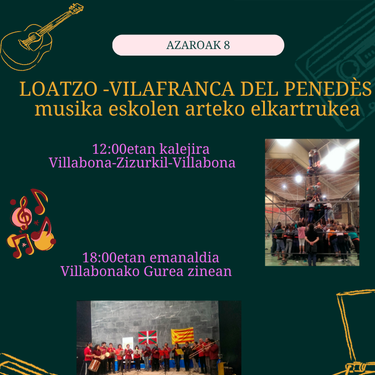 Loatzo - Villafranca del Penedés musika eskolen arteko elkartrukea