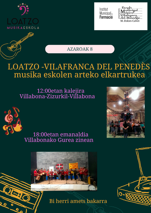 Loatzo - Villafranca del Penedés musika eskolen arteko elkartrukea