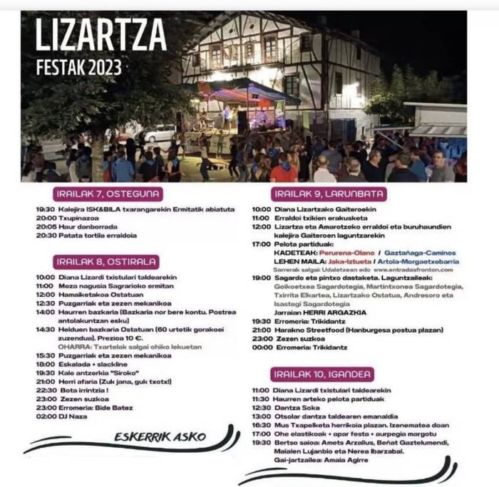 Lizartzako festak
