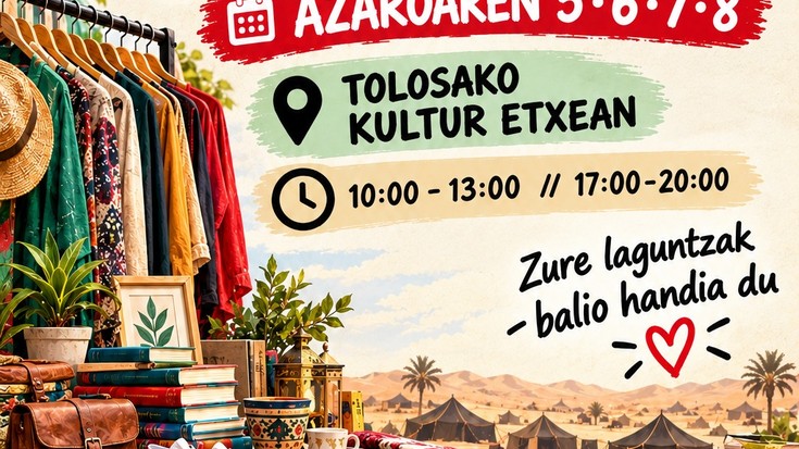 Elkartasun Azoka - Saharar herriaren aldeko proiektu bat diruz laguntzeko