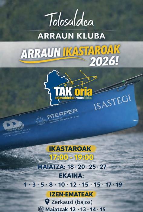 Arraun ikastaroetarako izen -emateak