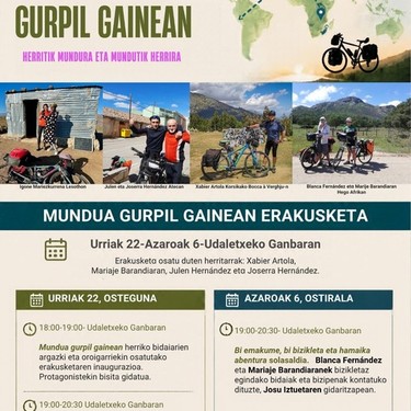 Erakusketa. 'Mundua gurpil gainean'