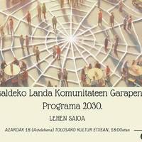 Tolosaldeko Landa Komunitateen Garapenerako Programa 2030