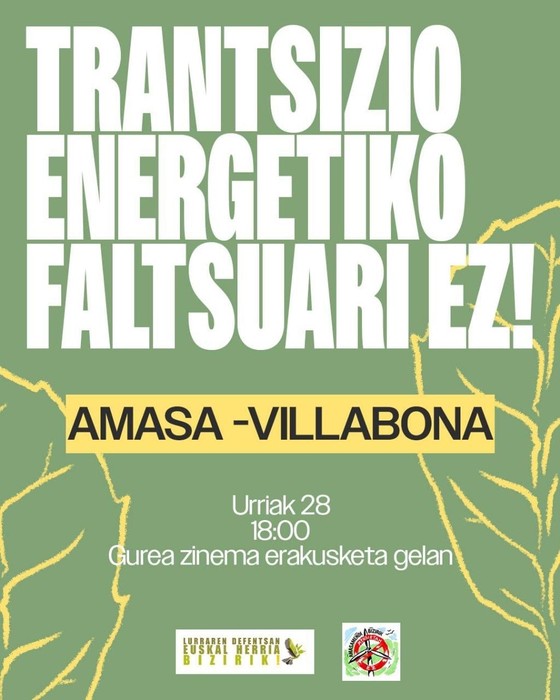 Trantsizio energetiko faltsuari ez!