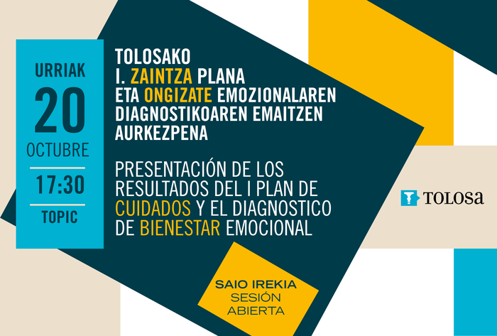 Tolosako I. Zaintza Plana eta Ongizate Emozionalaren Diagnostikoaren emaitzen aurkezpena