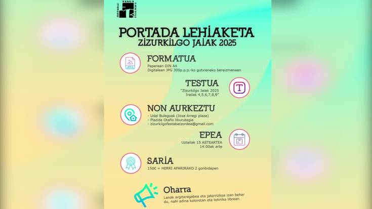 Elbarrenako jaietako azala aukeratzeko lehiaketa martxan da
