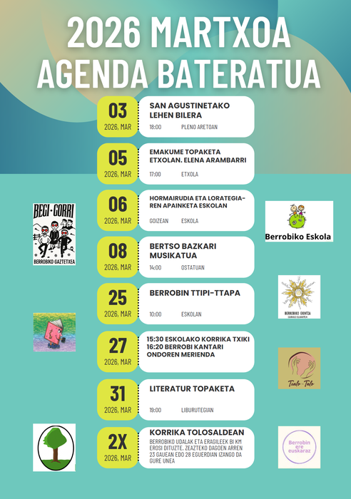 Martxoko agenda