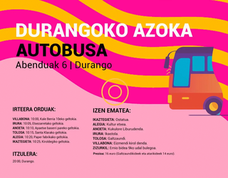 Joan Durangoko azokara autobusez Tolosaldetik
