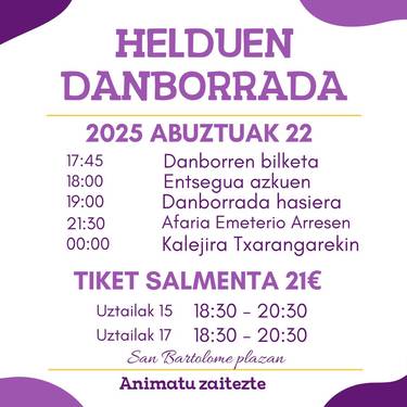 Helduen danborradarako tiket salmenta