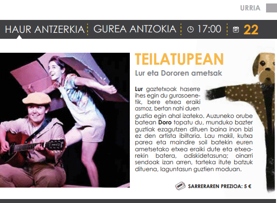 Teilatupean haur antzerkia