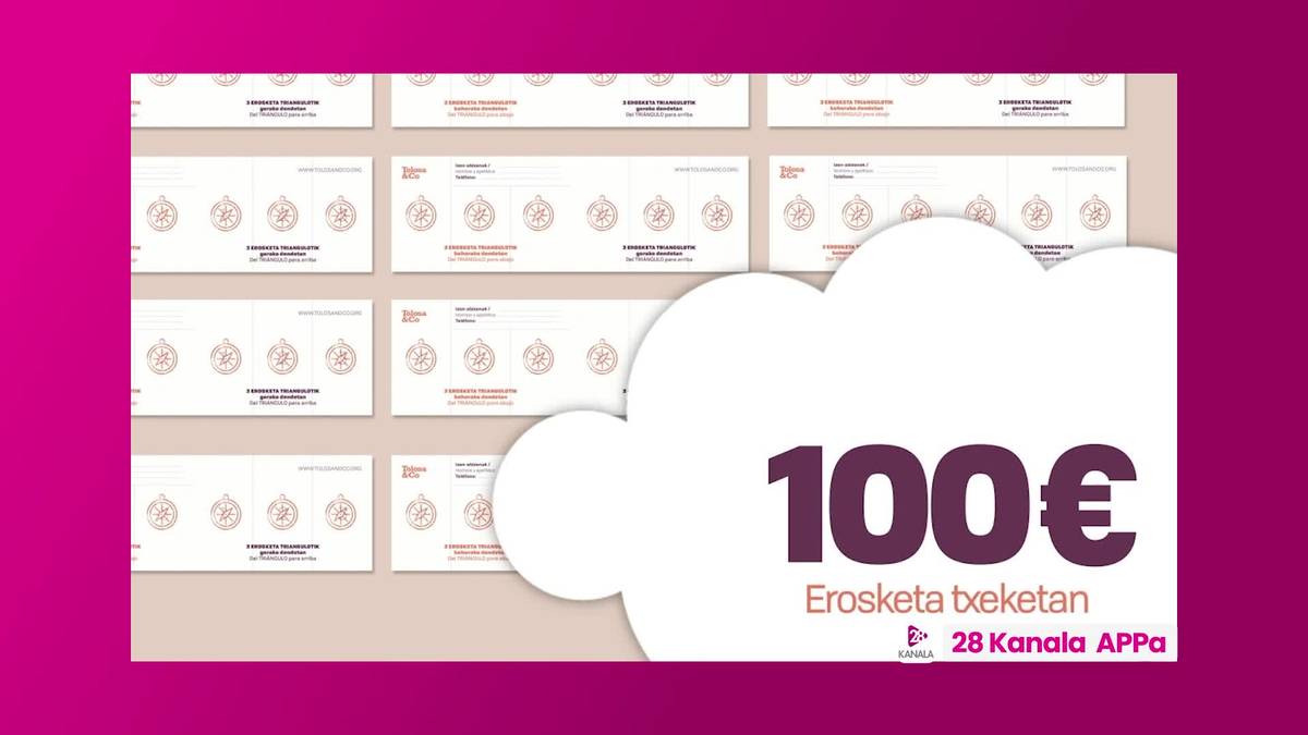 [ZOZKETA] 100 euroko txekea Tolosa&Coren eskutik