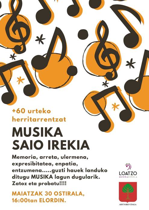 Musika saio irekia +60 urteko herritarrentzat