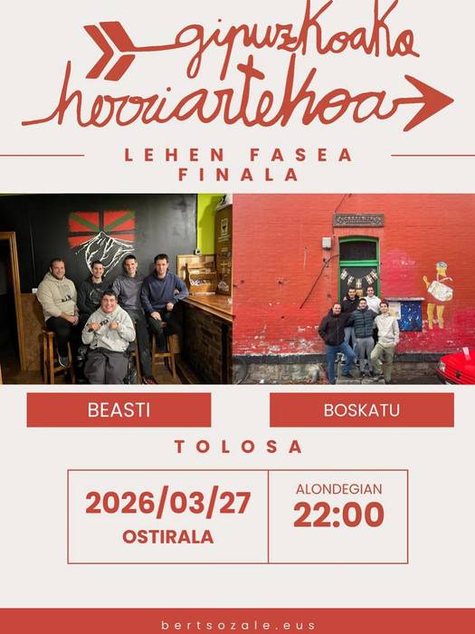 Gipuzkoako Herriarteko Bertsolari Txapelketako finala