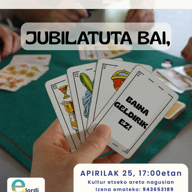 "JUbilatua bai, baina geldirik ez" antzerkia.