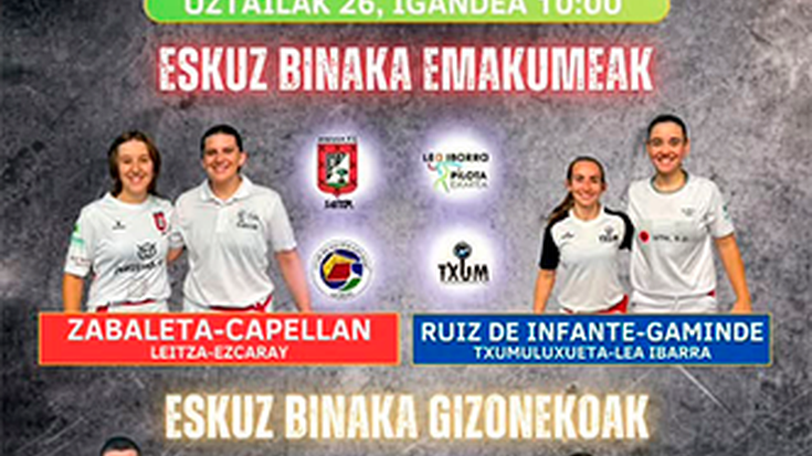 Igandean jokatuko dira nagusien mailako Santio Txapelketetako finalak