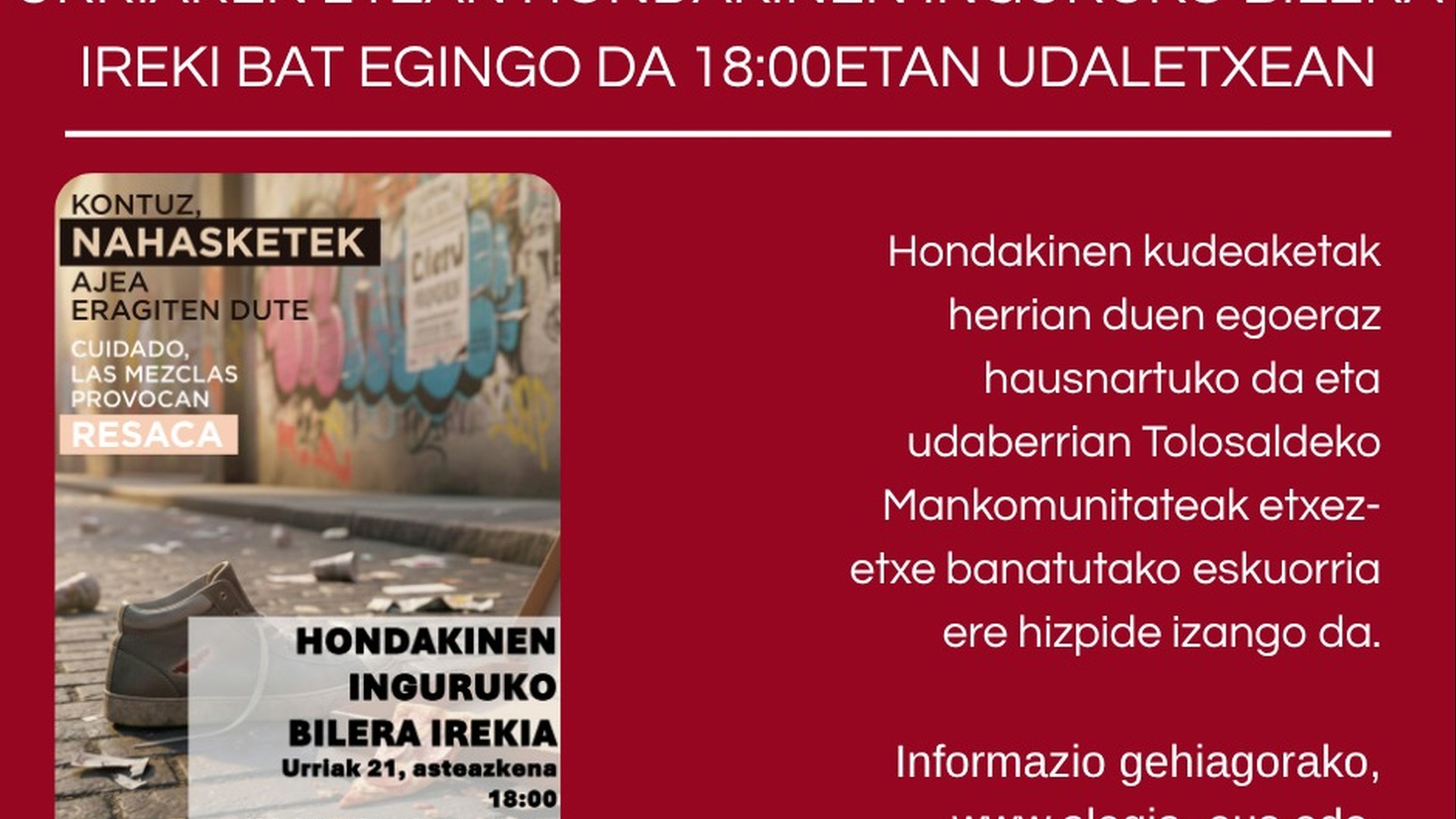 Hondakinen inguruko bilera