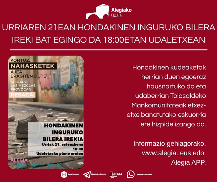Hondakinen inguruko bilera