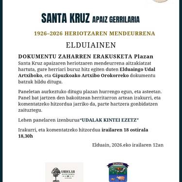 Dokumentu Zaharren erakusketa plazan