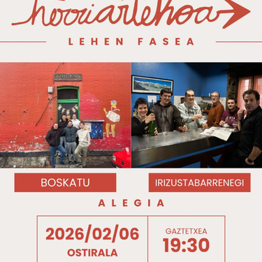 Otsailaren 6an Gipuzkoako Herriarteko Bertsolari Txapelketako saioa
