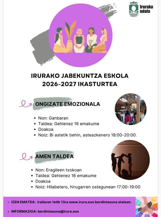 Kultur eta kirol jarduerak eta Jabekuntza Eskolan izen-ematea