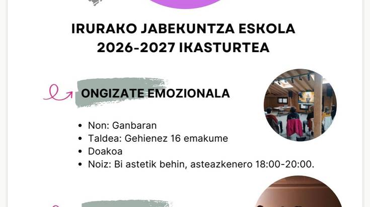 Kultur eta kirol jarduerak eta Jabekuntza Eskolan izen-ematea