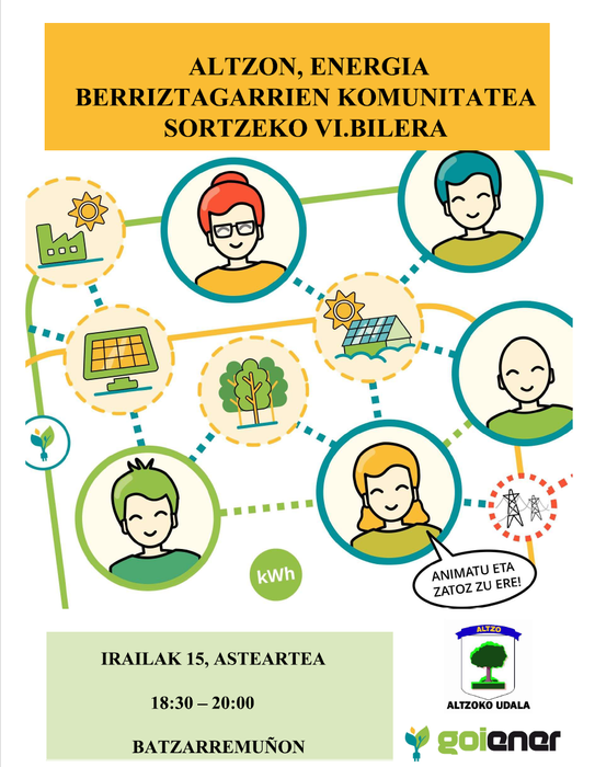 Energia Berriztagarrien Komunitatea sortzeko VI. bilera